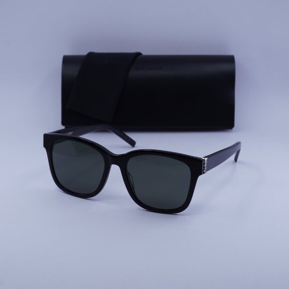 Saint Laurent SLM68 001 Square Sunglasses – Black/Grey - Picture 4 of 10
